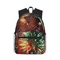 Splendid fireworks Backpack Laptop Men Business Work Casual Daypack Women Lightweight Travel Bag