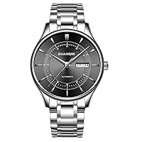 Men Calendar Analog Japan Miyoda 8205 Movement Automatic Self Winding Mechanical Wrist Watch with Steel Band