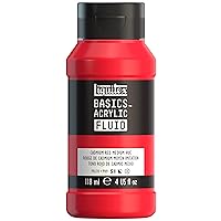 Liquitex BASICS Acrylic Fluid Paint, 118ml (4-oz) Bottle, Cadmium Red Medium Hue