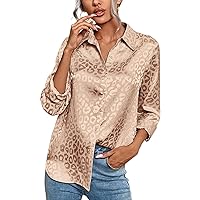 ARJOSA Women's Long/Short Sleeve Button Down Shirts Office Work Business Casual Blouses Tops