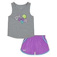 girls Short Sleeve Shirt and Shorts Set, Durable Stretch and Lightweight