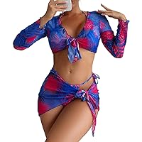 String Bikini Sets for Women with Cover Up Swimming Shorts for Boys 18 Printing 3D Swimsuit Beach Skirt Two Pi
