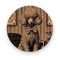 Poodle, Coasters Gift, Absorbent Coasters, Set of 6 Cork Coasters with Holder for Dog Lovers, Personalized Drink Coasters - CA007
