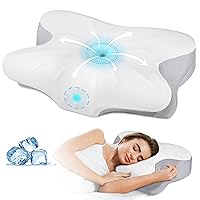 Neck Pillow Memory Foam Pillows - Neck Support Pillow for Pain Relief, Ergonomic Cervical Pillow for Sleeping, Orthopedic Contour Bed Pillow for Side, Back & Stomach Sleepers with Pillowcase