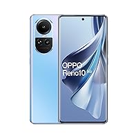 Oppo Reno10 Dual-SIM 256GB ROM + 8GB RAM (Only GSM | No CDMA) Factory Unlocked 5G Smartphone (Ice Blue) - International Version