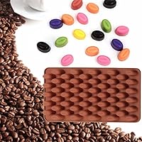 DIY 55 Mini Coffee Bean Silicone Mould Handmade Cake Chocolate Jelly Candy Soap Baking Mold
