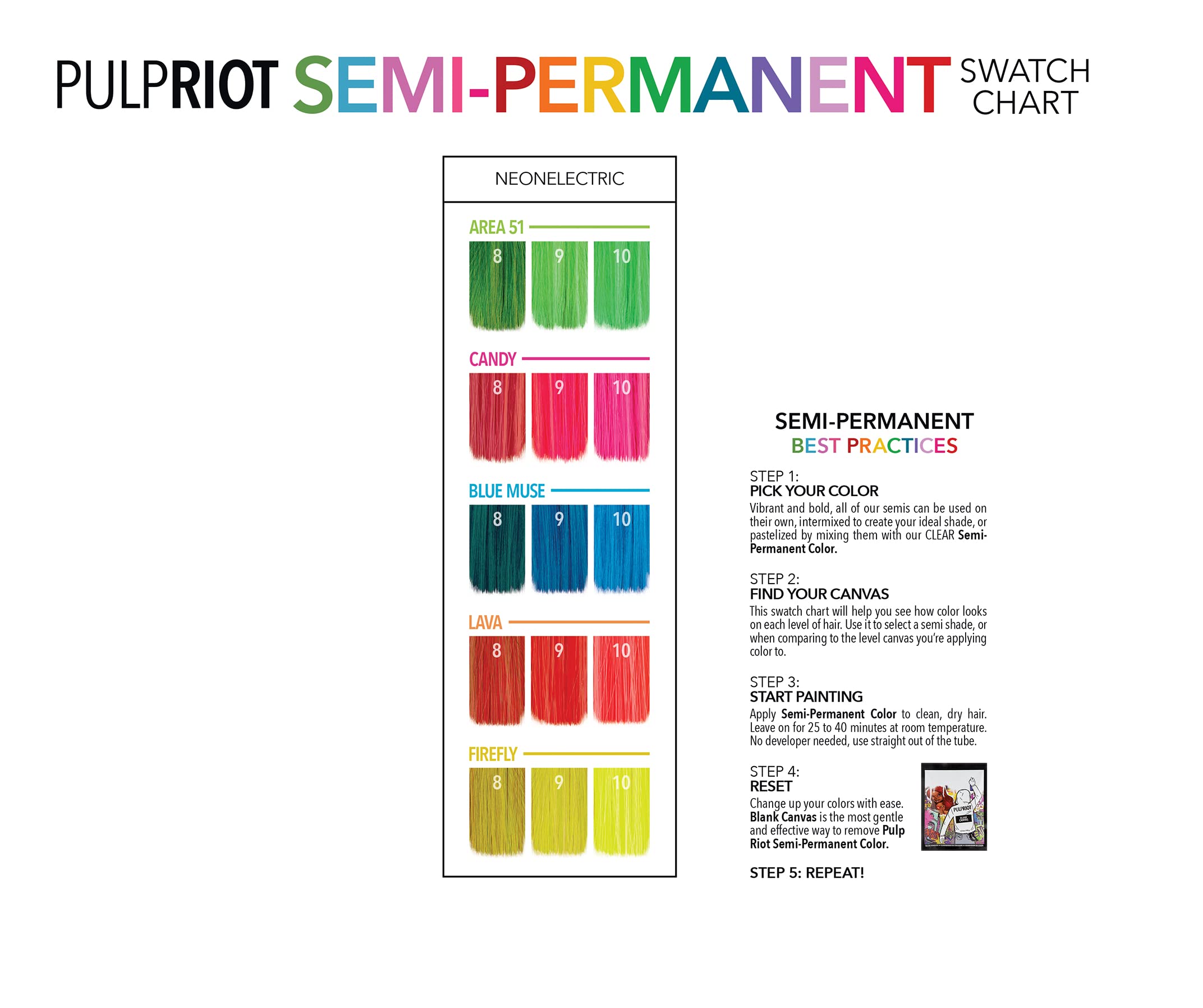 Pulp Riot Semi-Permanent Neon Hair Color 4oz- Lava