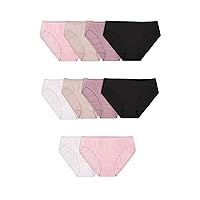 Fruit of the Loom Women's Eversoft Cotton Bikini Underwear, Tag Free & Breathable