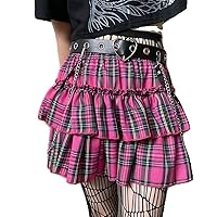 Girl Elastic Waist White Striped Goth Street Gothic Punk Lady Sexy Mini Skirt Korean Japanese Sweet Clothes