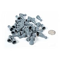 Plastic Pawns: Set of 36 Grey Color Board Game Playing Pieces (Chess & Sorry Replacement Halma Pawn Markers, Colored School Classroom Supplies, Arts & Crafts Projects, Teaching & Education Toy