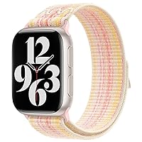 Nylon Band Compatible with Apple Watch Band 38mm 40mm 41mm 42mm 44mm 45mm 49mm for Men Women, Sport Loop Adjustable Wristbands for iWatch Series 9 8 7 6 5 4 3 2 1 SE