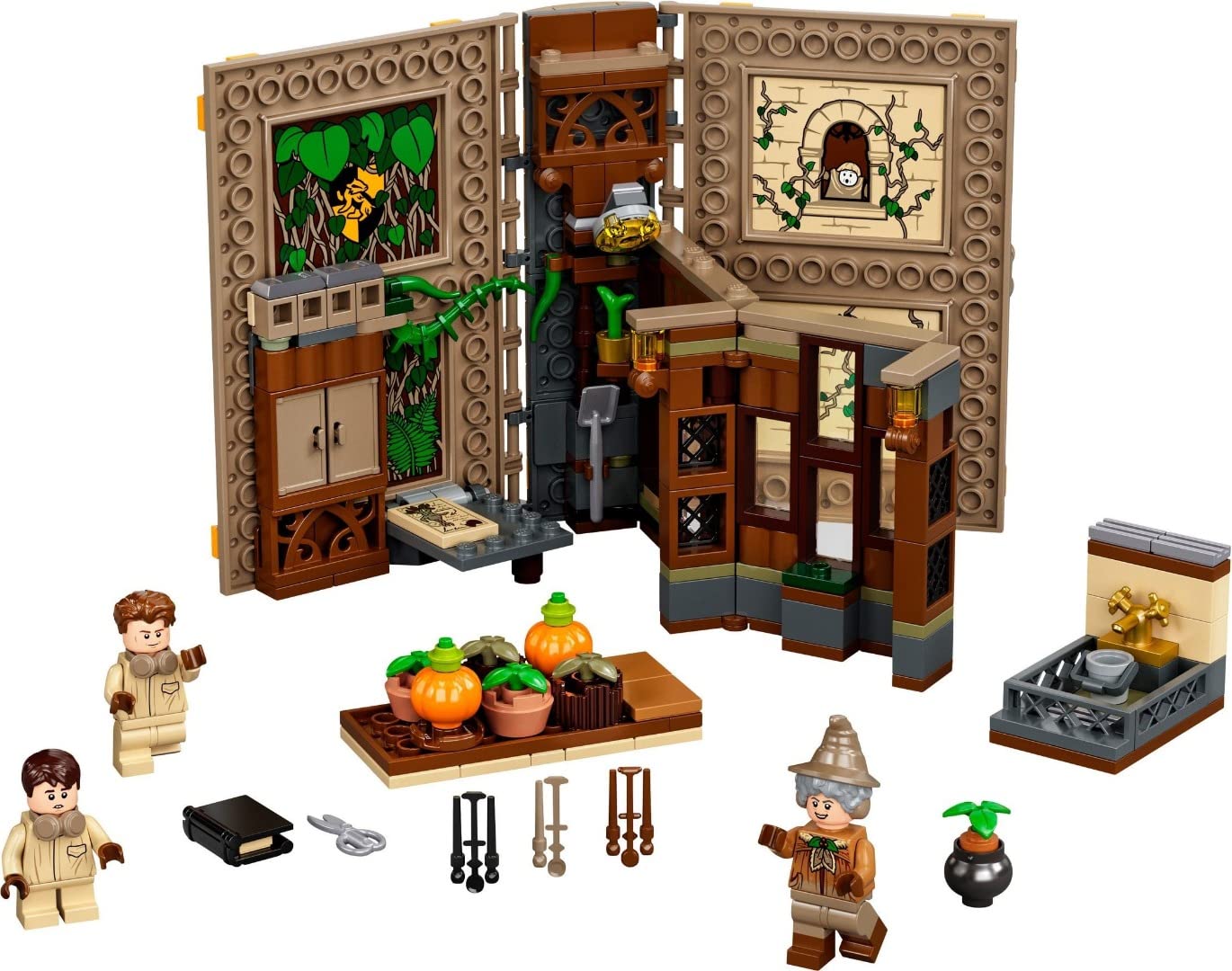 LEGO® Harry Potter™ Hogwarts™ Moment: Herbology Class 76384 Brick-Built; Professor Sprout’s Classroom in a Brick Book Playset