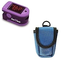 Zacurate Pro Series 500DL Fingertip Pulse Oximeter and Oximeter Carrying Case Bundle