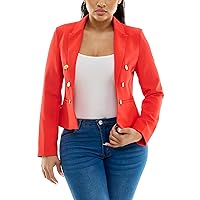 Nanette Nanette Lepore Women's Fully Lined Cropped Double Breasted Jacket W/Front Pockets and Inner Beauty Binding Printing