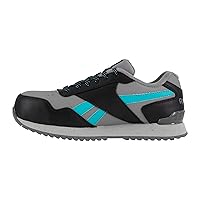 Reebok Women's Rb982 Harman Composite Toe Classic Work Sneaker Grey and Teal Safety