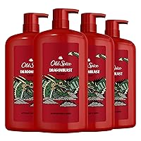 Old Spice Body Wash for Men, Dragonblast, Long Lasting Lather, 30 fl oz (Pack of 4)