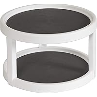 Two Tier Lazy Susan, Non-Skid, Pantry and Cabinet Turntable Organizer,Gray