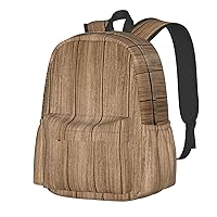 Wood Planks Texture Printed Casual Daypack with side mesh pockets Laptop Backpack Travel Rucksack for Men Women