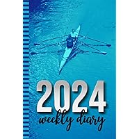 2024 Weekly Diary: Hardcover / 6x9 Dated Personal Organizer / Daily Scheduler With Checklist - To Do List - Note Section - Habit Tracker / Organizing Gift / Crew Rowing Boat - Water Sports Cover 2024 Weekly Diary: Hardcover / 6x9 Dated Personal Organizer / Daily Scheduler With Checklist - To Do List - Note Section - Habit Tracker / Organizing Gift / Crew Rowing Boat - Water Sports Cover Hardcover Paperback