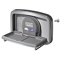 Koala Kare KB310-SSWM Horizontal Surface Mounted Baby Changing Table - Foldable Stainless Steel Diaper Changing Station