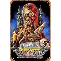 Tales From The Crypt Horror Movie Poster Vintage Tin Sign Retro Metal Sign for Bar Man Cave Garage Home Wall Decor Gift 12 X 8 inch
