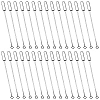 60pcs Brooch Safety Pins for Jewelry Making,Metal Stick Pin Brooch Safety Pins Needle Eye Pin with Stopper Ends for DIY Costume,Suit Tie Hat pin,Jewelry Making Accessories(Silver)