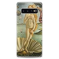 Case Compatible with Samsung S23 S22 Plus S21 FE Ultra S20+ S10 Note 20 5G S10e S9 The Birth of Venus Print Cute Clear Beatiful Woman Flexible Silicone Sandro Botticelli Shell Slim fit Design