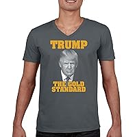 Trump The Gold Standard V-Neck T-Shirt President 2024 MAGA First Make America Great Again Republican Deplorable Tee