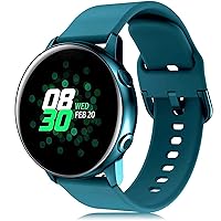 20/22mm Strap for Watch 3 Active 2/42mm/41mm/Gear S3/Sport Silicone Bracelet Smar twatch for Huawei Watch GT 2 Band 46 (Color : Indigo, Size : Galaxy active1 2)
