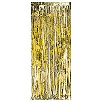 Pack of 6 Gold Colored Christmas Hanging Door Fringe Decorations 8'