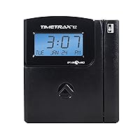 Pyramid Time Systems TTEZEK TimeTrax Automated Swipe Card Time Clock System Includes TimeTrax Software Download, Terminal, 50 Swipe Cards, Cables & Quick Start Guide, Made in The USA, Black
