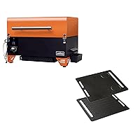 ASMOKE 350 Orange Grill and Reversible Cast Iron Griddle Plate Combo - Preseasoned, Easy-to-Clean, Lightweight Design, Ideal for High-Temperature Grilling and Frying, Suitable for Outdoor Cooking