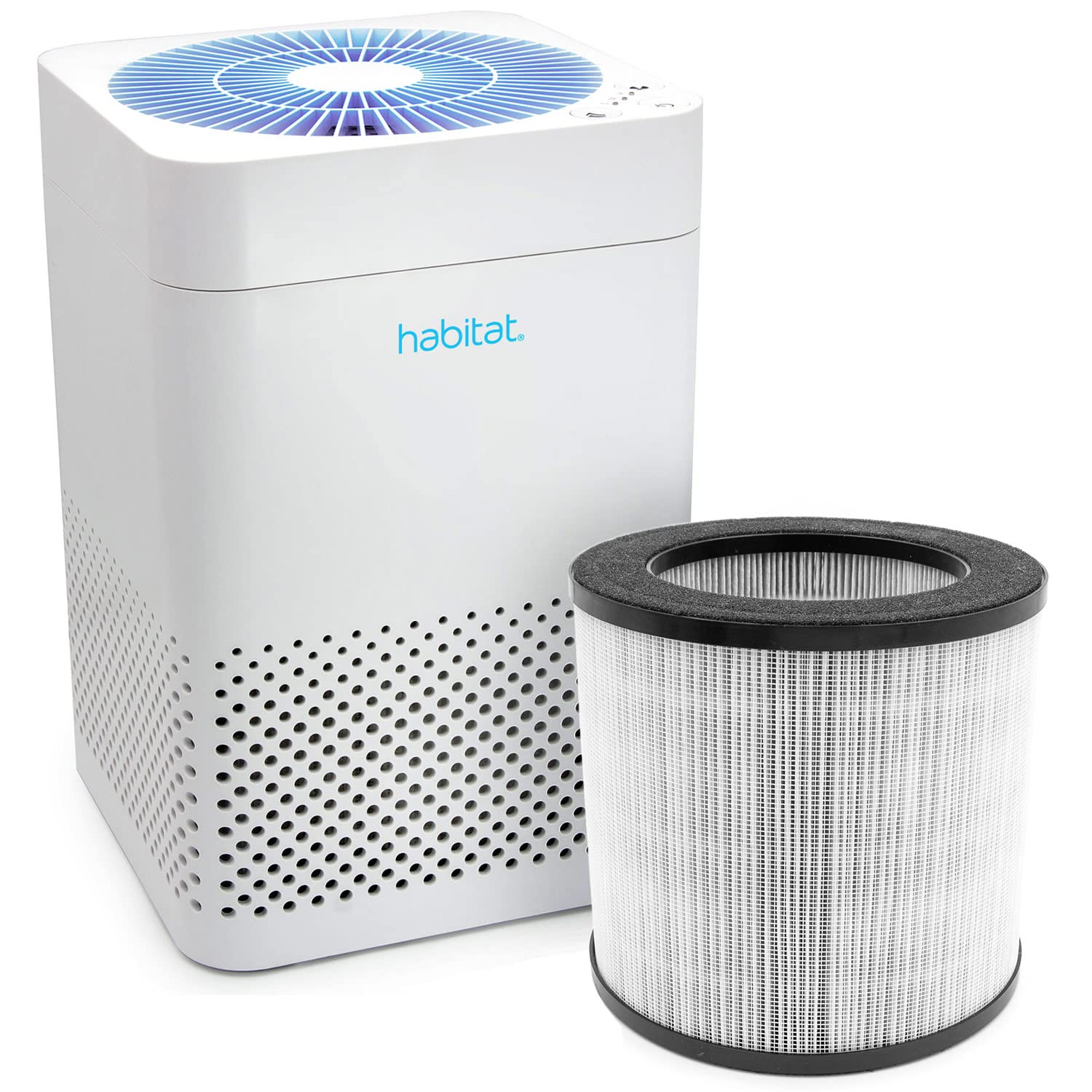 Habitat 150A(e) True HEPA Filtration Air Filter System, Realtime Air Quality Sensor, Covers up to 150ft², Removes 99.97% of Airborne Particles and Viruses, Long-Lasting Filter, Quiet Fan Mode