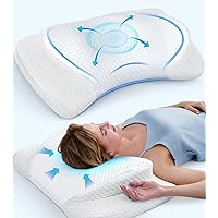Ultra Comfort Cervical Neck Pillow for Pain Relief, Adjustable Side Sleeping Pillow Fit Shoulder Perfectly, Ergonomic Contour Memory Foam Pillow with Armrest Area, Bed Pillow for Back Stomach Sleeping