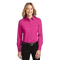Port Authority Ladies Long Sleeve Easy Care Shirt, Tropical Pink, 6XL