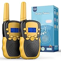 Selieve Toys for 4-14 Year Old Children's, Walkie Talkies for Kids 22 Channels 2 Way Radio Toy with Backlit LCD Flashlight, 3 Miles Range for Outside, Camping, Hiking (Yellow)