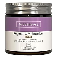 facetheory Regena-C Moisturiser M4 Pro - Pro Retinol Cream, Facial Moisturizer, Hyaluronic Acid, Vitamin E, Anti Aging Face Cream, Vegan and Cruelty-Free, Made in the UK | Scented | 50 ml