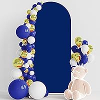Wokceer 6FT Wedding Arch Cover Spandex Fitted Wedding Arch Stand Covers Round Top Chiara Arch Backdrop Cover for Birthday Party Ceremony Banquet Decoration Royal Blue