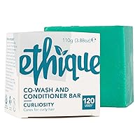 Ethique Curl Conditioner Bar for for Thick, Curly Hair - Curliosity |Curl Defining, Deeply Moisturizing, Vegan, Cruelty-Free, 3.88 oz