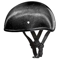 Daytona Helmets Half Skull Cap Motorcycle Helmet DOT Approved [Carbon Fiber]