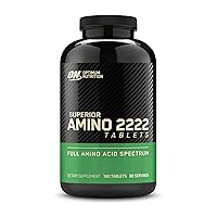 L-Glutamine Muscle Recovery Capsules 1000mg 240 Count & Superior Amino 2222 Tablets 160 Count Bundle