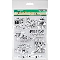 Penny Black 30-310 Believe Transparent Decorative Rubber Stamp Set