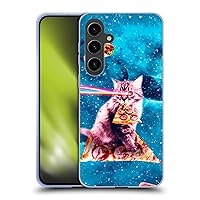 Head Case Designs Officially Licensed Random Galaxy Lazer Eye & Pizza Space Cat Soft Gel Case Compatible with Samsung Galaxy S24+ 5G