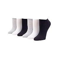 HUE Women's Sport Mesh Top No Show Sock 6 Pair Pack