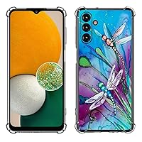Galaxy A14 5G Case, Cute Dragonfly Drop Protection Shockproof Case TPU Full Body Protective Scratch-Resistant Cover for Samsung Galaxy A14 5G
