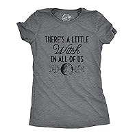 Womens There's A Little Witch in All of Us Tshirt Funny Halloween Tee