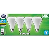 Great Value LED Light Bulb 4-Pack, 8W (65W Equivalent) BR30, Soft White