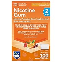 Rite Aid Nicotine Gum, 2mg, Fruit Flavor - 100 Pieces | Quit Smoking Aid | Nicotine Replacement Gum | Stop Smoking Aids That Work | Chewing Gum Packs to Help You Quit Smoking | Coated Nicotine Gum 2mg