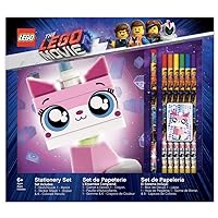 Lego The Movie 2 Unikitty Sketchbook Stationery Set, Includes 1 Unikitty Themed Eraser, 6 Colored Pencils, 1 No.2 Pencil, 1 Sticker Sheet, and 1 Unikitty Sketchbook