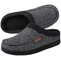 ULTRAIDEAS Men's Nealon Moccasin Clog Slipper, Slip on Indoor/Outdoor House Shoes